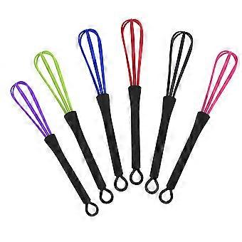 6 STKS Haarverf Roerder Haarkleuring Garde Crème Mixer voor Salon Kapper Kapper (Blauw, Paars, Roze, Zwart, Rood, Groen)