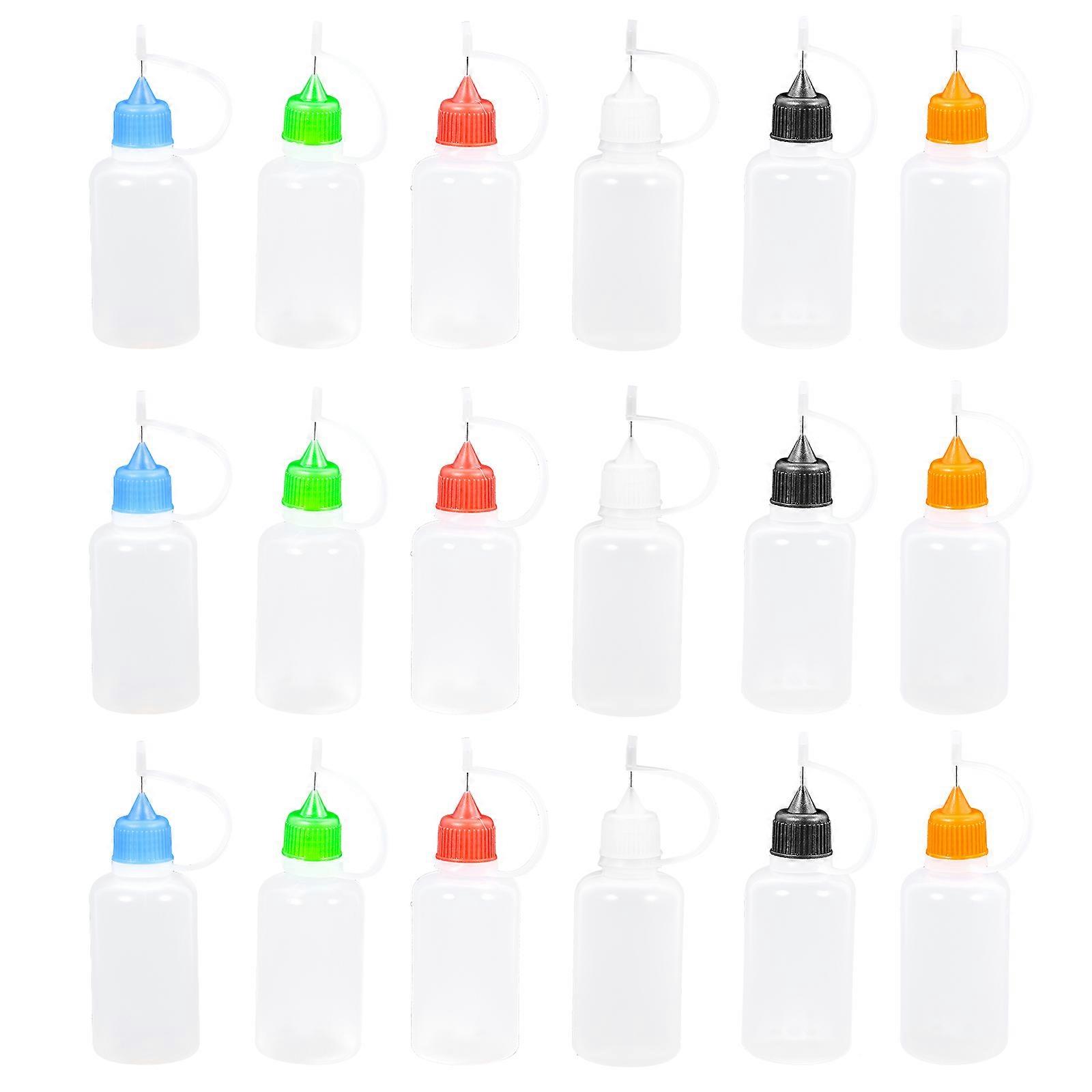 Craft Glue Bottles with Needle Tip for Precise Application 18Pcs