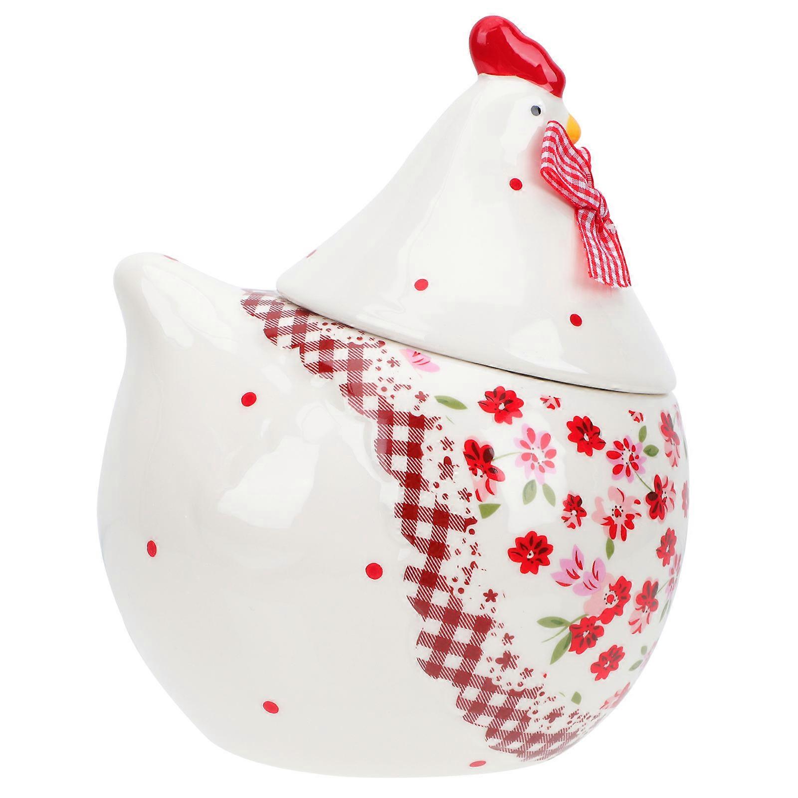 Easter Hen Shaped Jar Ceramic Container for Home Storage