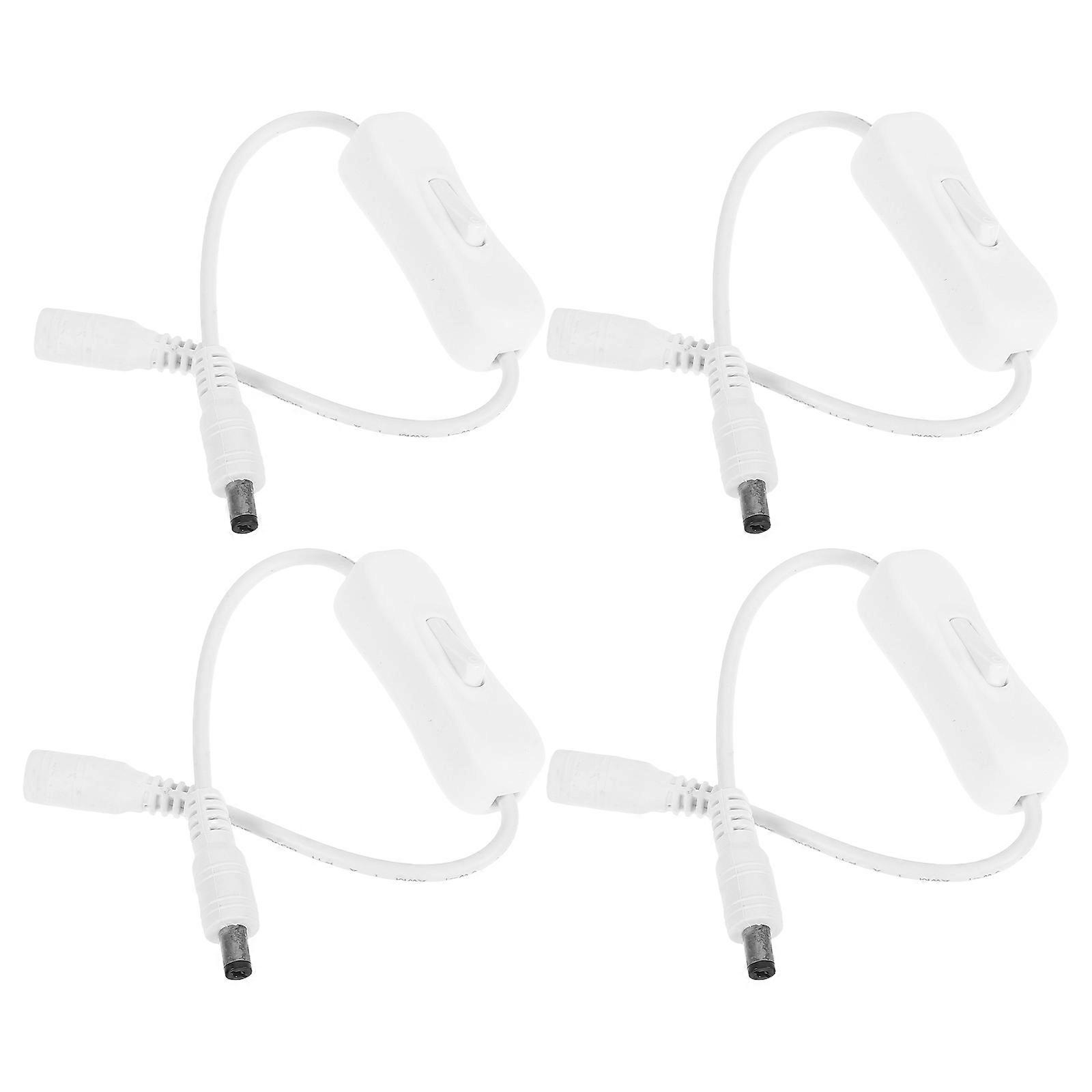Dc Switch Extension Cable Lamp Cord with on Off Button 4Pcs