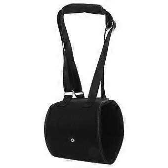 Pet Dog Harness with Leash for Outdoor Use 3Pcs Adjustable Reflective Strap Black