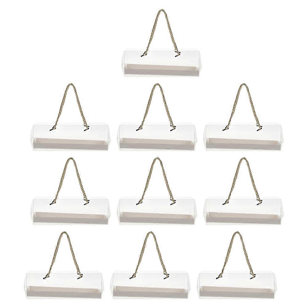 Handheld Cake Boxes Transparent for Storage 10Pcs Portable Cake Packaging