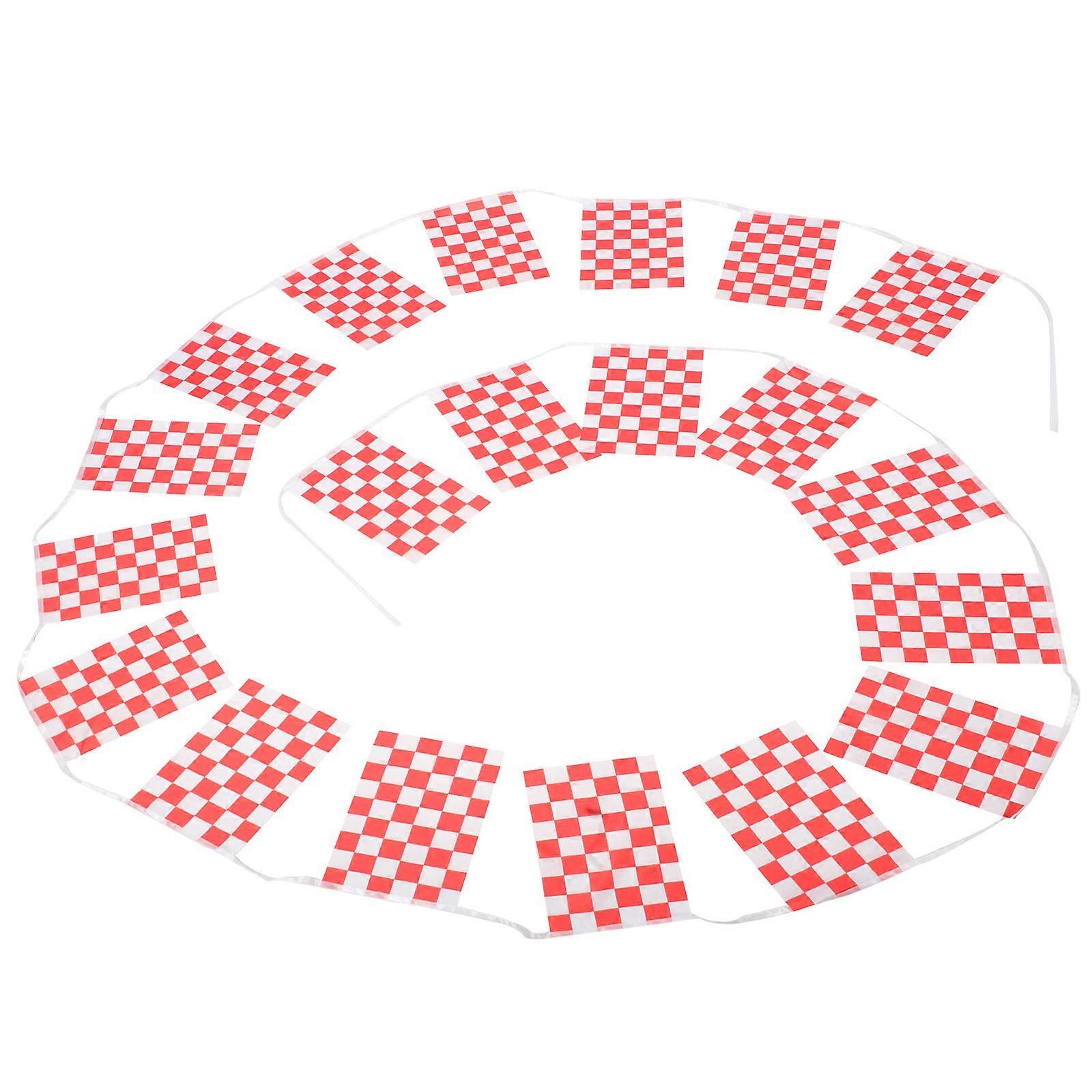 Racing Flags String for Decoration Comprising 20 Checkered Flags