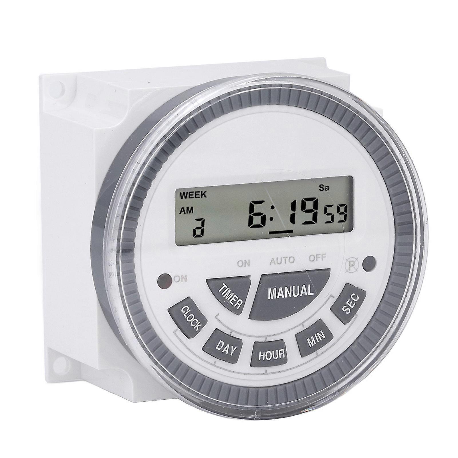 Digital Timer 1 Min to 168 Hours 7 Day Timer Switch 10A DC12V Input LCD Display Time Controller
