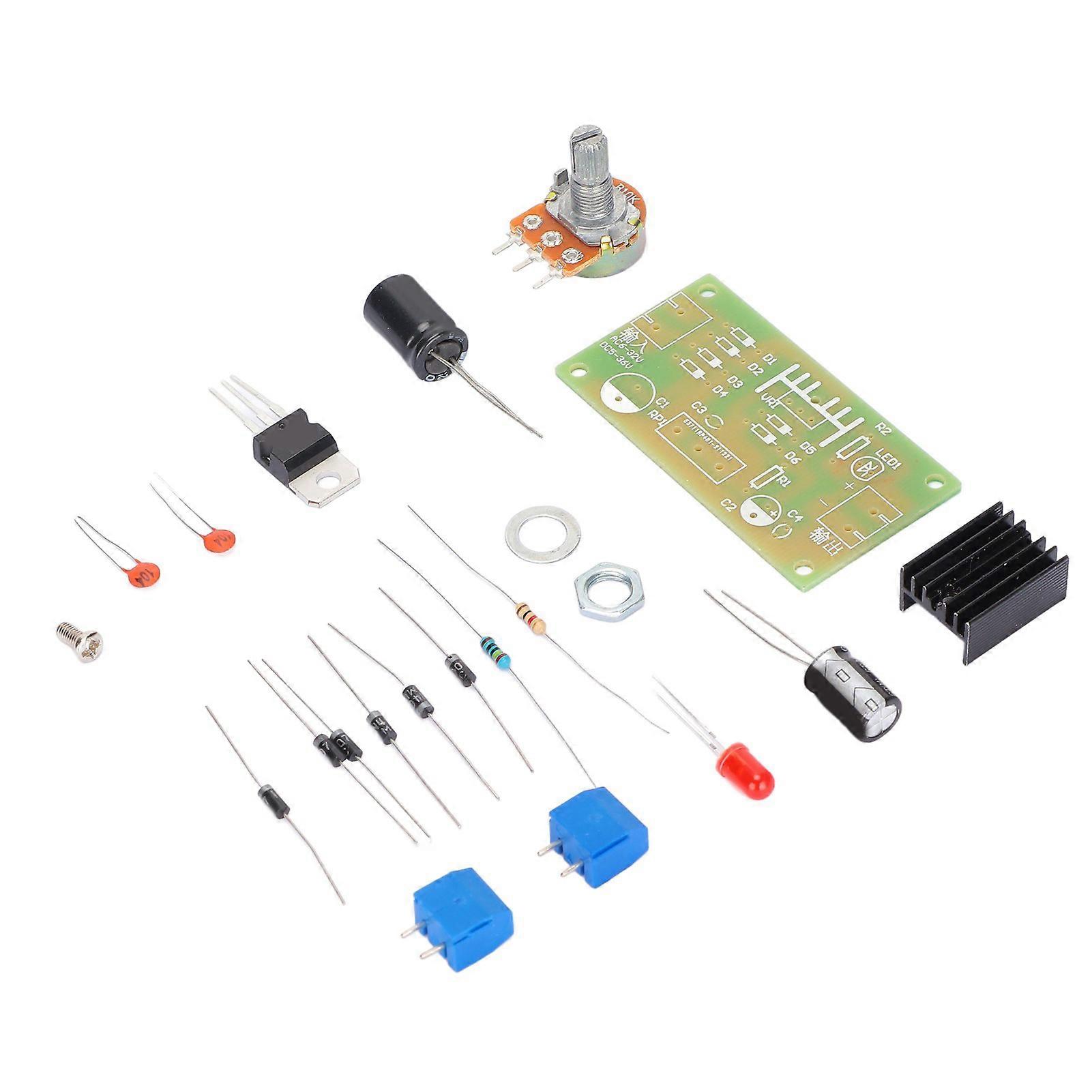 Adjustable Regulated Power Supply Kit Output Protection Rectifier Circuit Input Adjustable Voltage Set