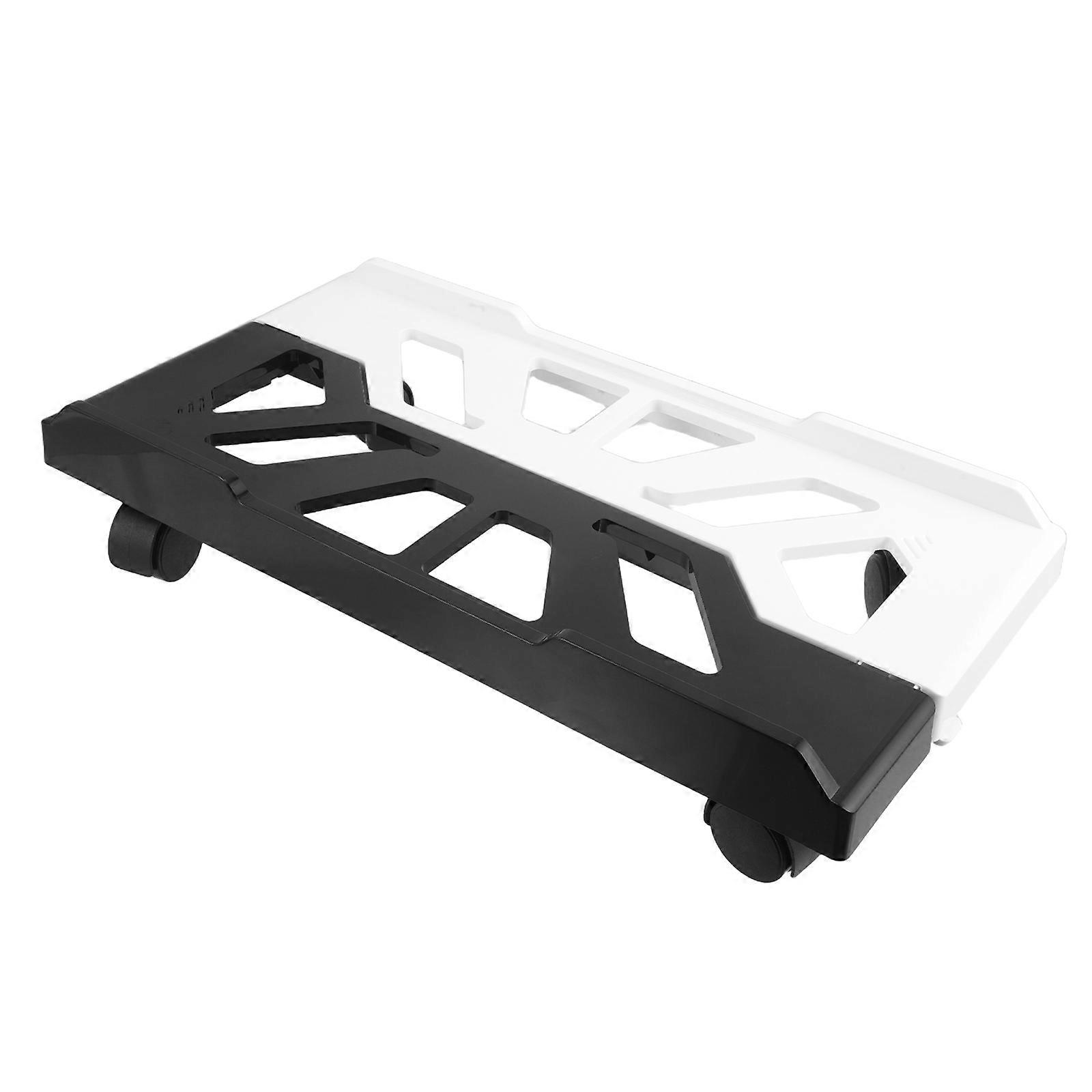Adjustable Mobile CPU Stand with Rolling Casters Extendable Computer Tower Holder Space-Saving PC Floor Stand Multi-functional PC Cart