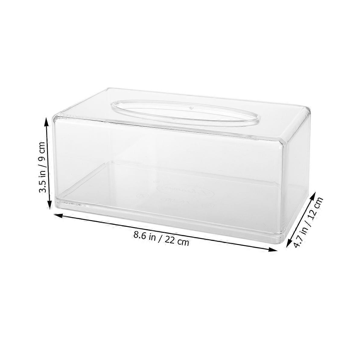Transparent Acrylic Rectangular Tissue Storage Box for 1 Piece Paper