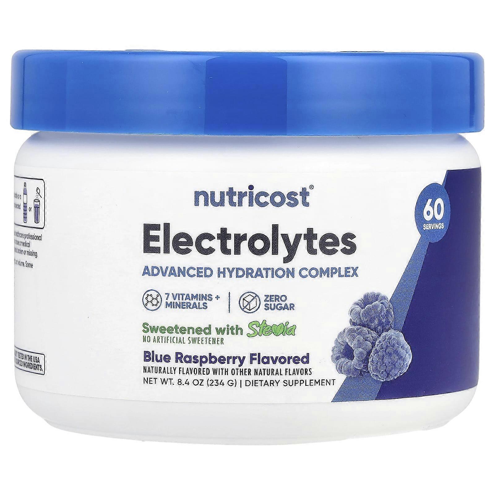 Nutricost, Electrolytes, Advanced Hydration Complex, Blue Raspberry, 8.4 oz (234 g)