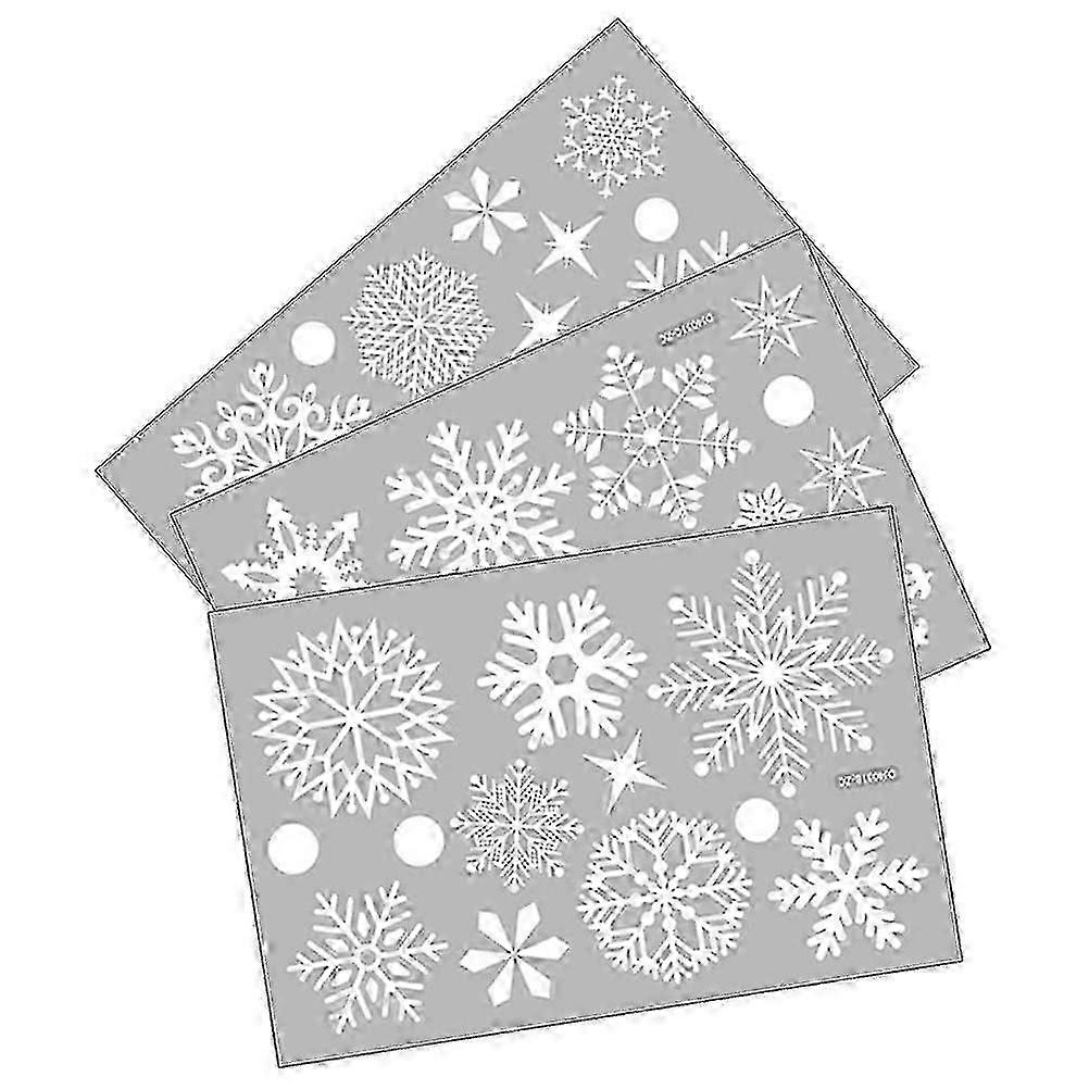 Snowflake Star Static Cling 6 Sheets for Decorative Window Use