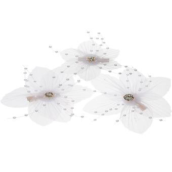 3pcs fada cabelo acessórios flor barrette elegante clipes de flor para mulheres meninas