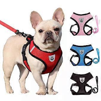 Adjustable Summer Pet Harness and Leash for Small Dogs and Cats, Reflective Mesh