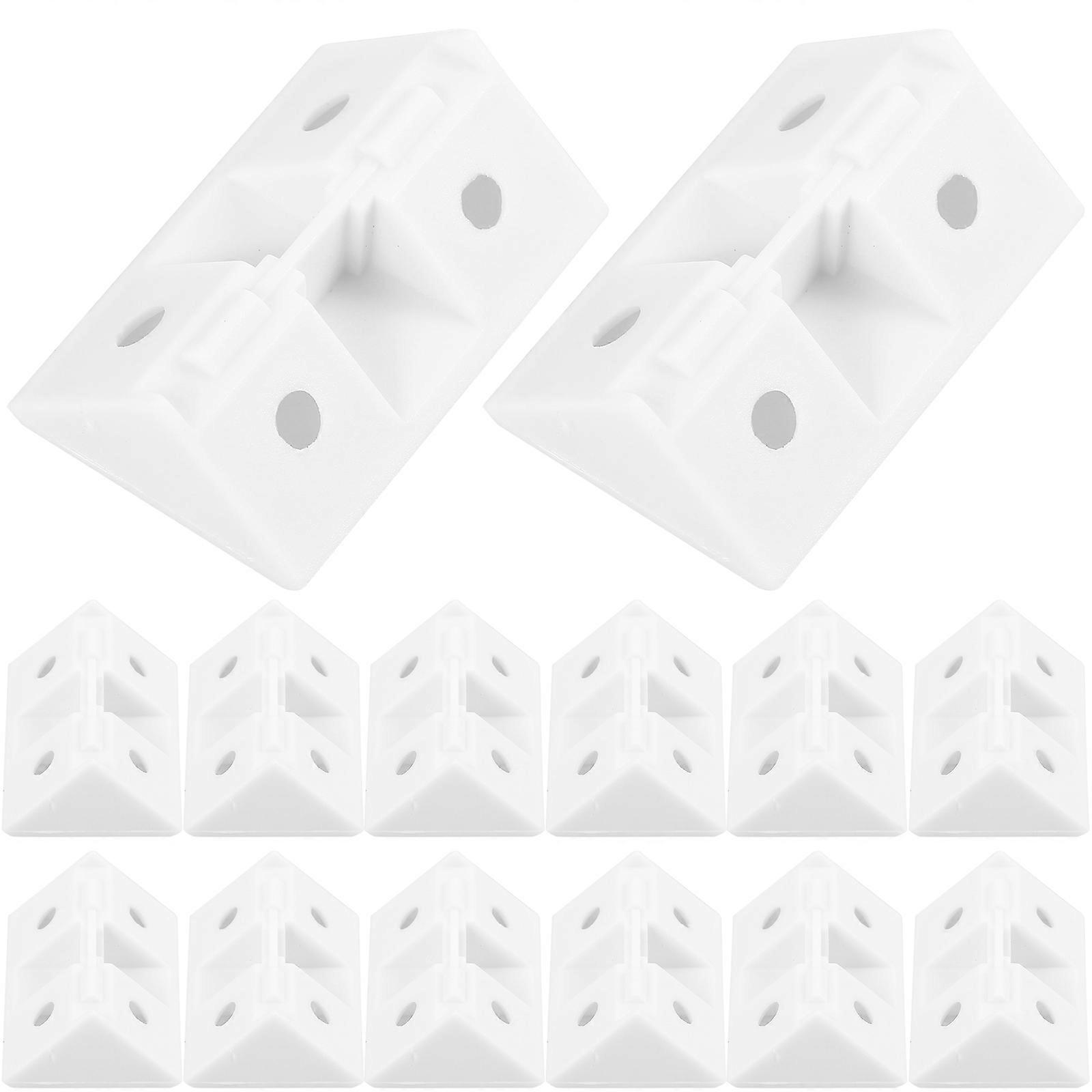 20Pcs Angle Brackets Plastic Corner Code Cabinet Supports Hanging Corner Brackets