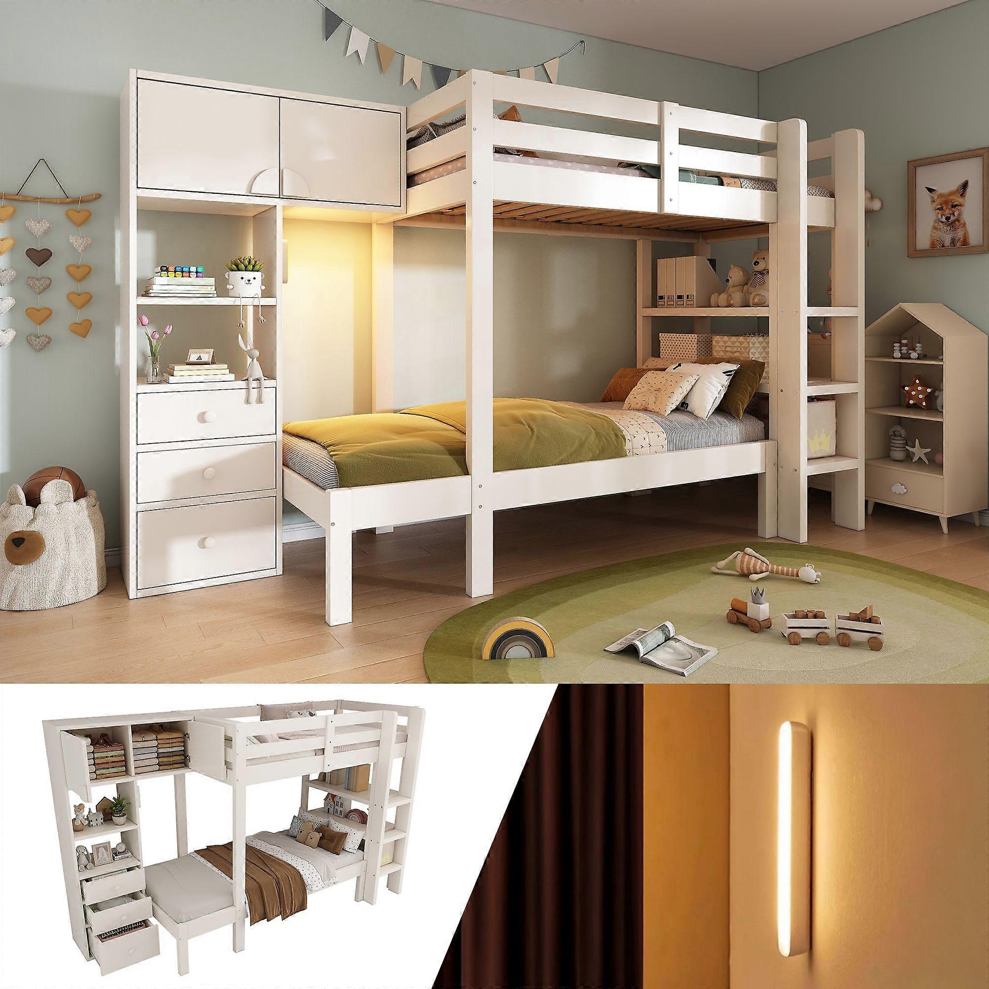 Stapelbed 90x200 90x200 Wit