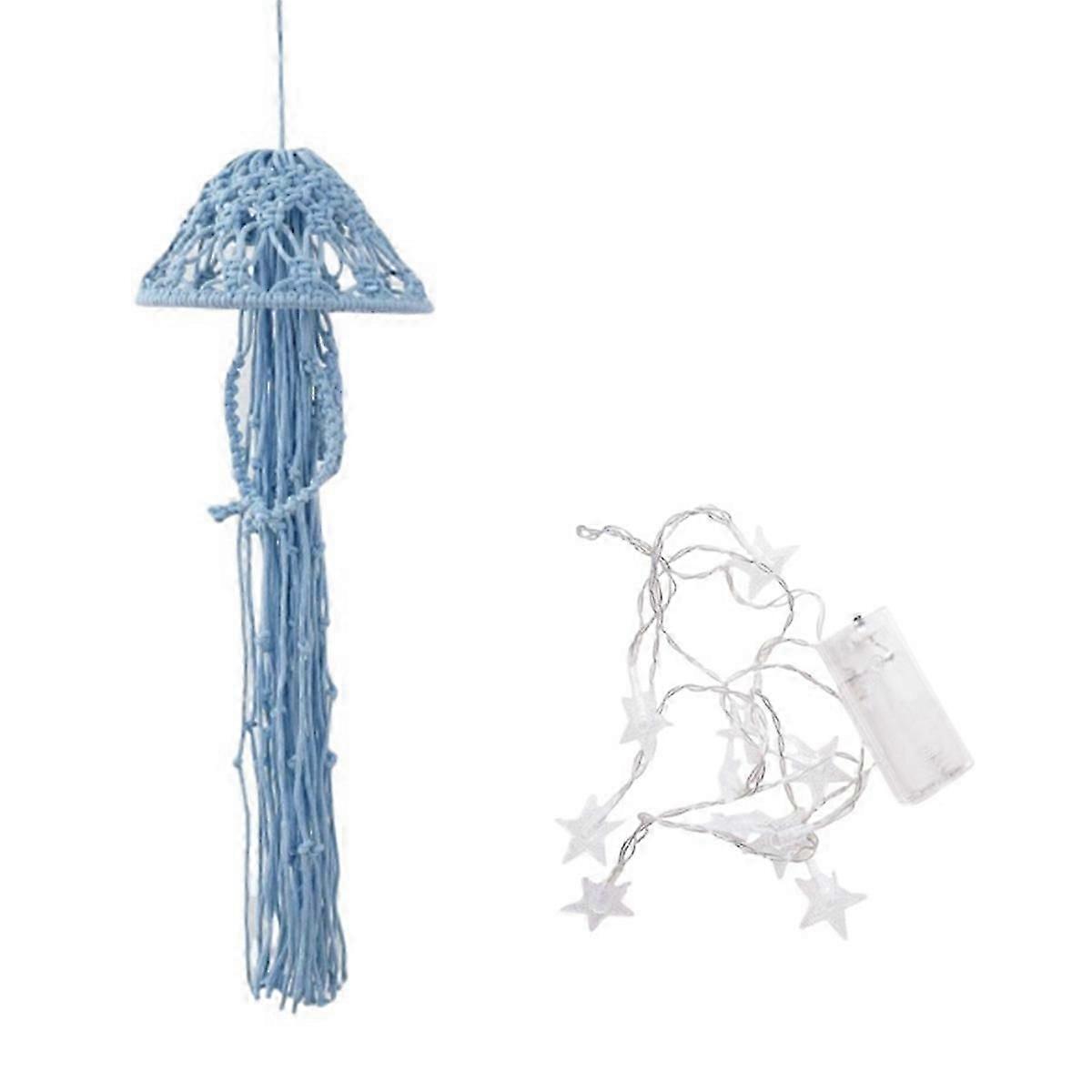 Boho Macrame Dream Catcher Handmade Woven With String Lights D