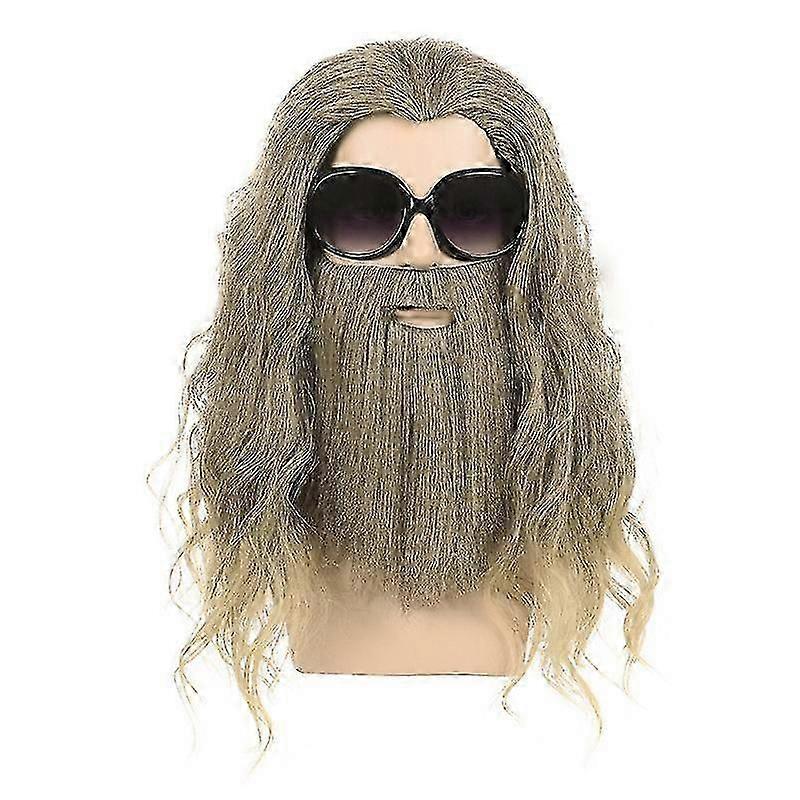 Perruque Thor, longs cheveux bouclés