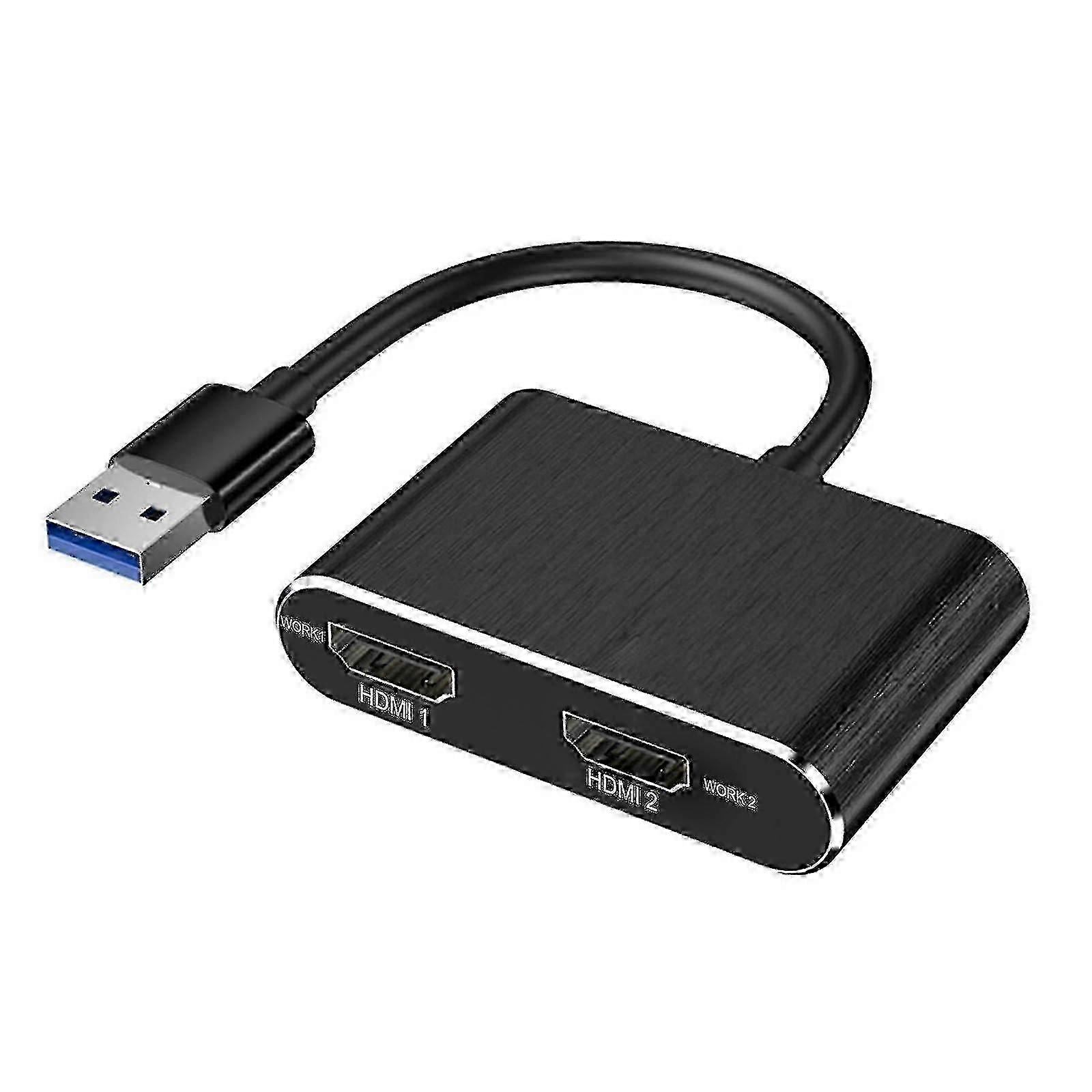 Usb 3.0 To Dual Hdmi Adapter Fit compatible withExternal Video - Windows Only Support