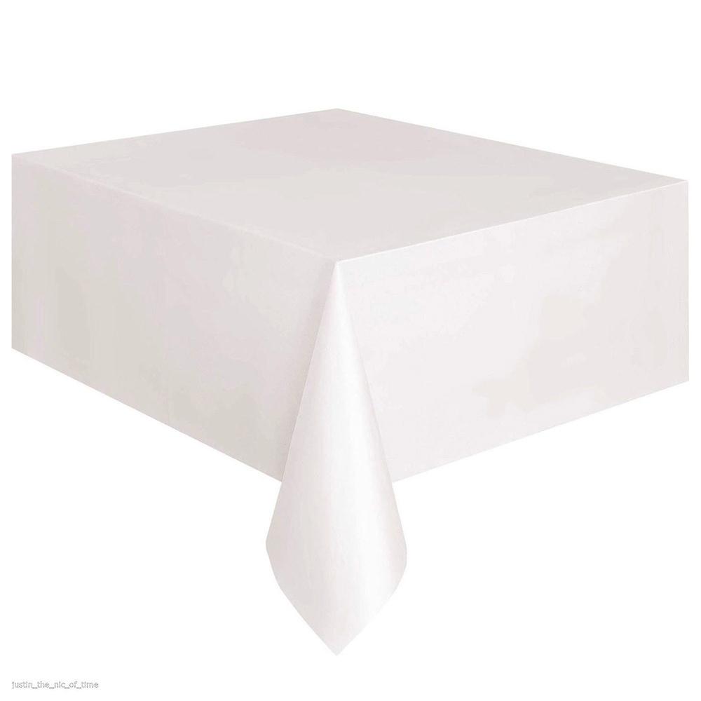 Large Plastic Rectangular Red White Black Tablecloth Solid colour Disposable Birthday Party Wedding Christmas Wipe Clean