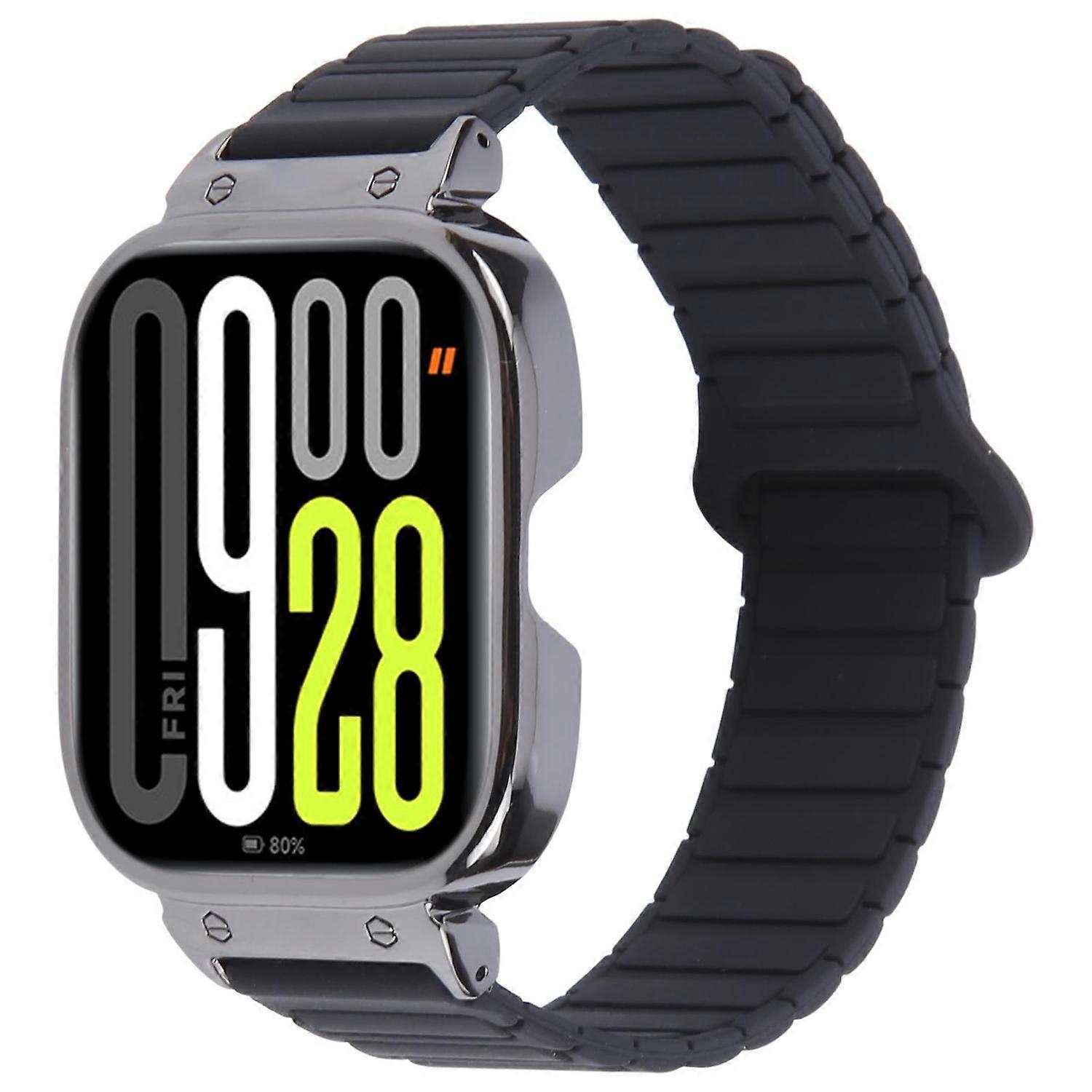 Silicone strap with metal case for Xiaomi Redmi Watch 5 / Watch 4, black