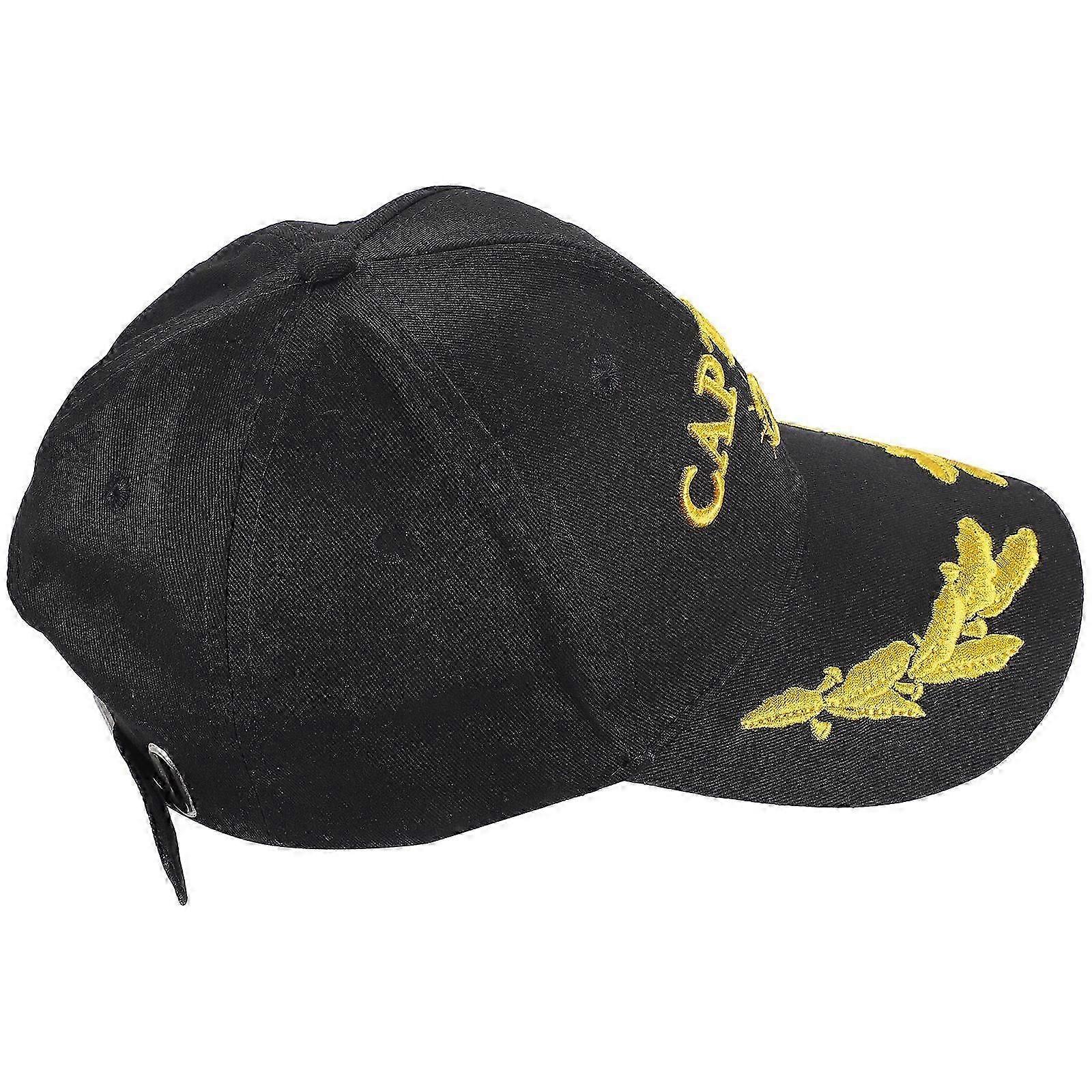 Black Baseball Cap Adjustable Baseball Hats for Men Cotton Material