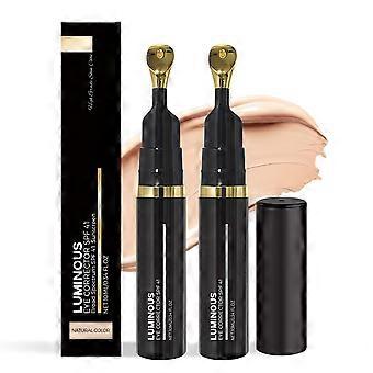 Under Eye Corrector SPF 41, Hydrating Anti-Aging Peach Toned Eye Cream for Dark Circles, 2 Pack