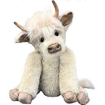 Juguete de peluche de vaca de las tierras altas, Simulación realista de ganado de las tierras altas de 10 pulgadas Lindo juguete blando, decoración de la granja de felpa de vaca de las tierras altas