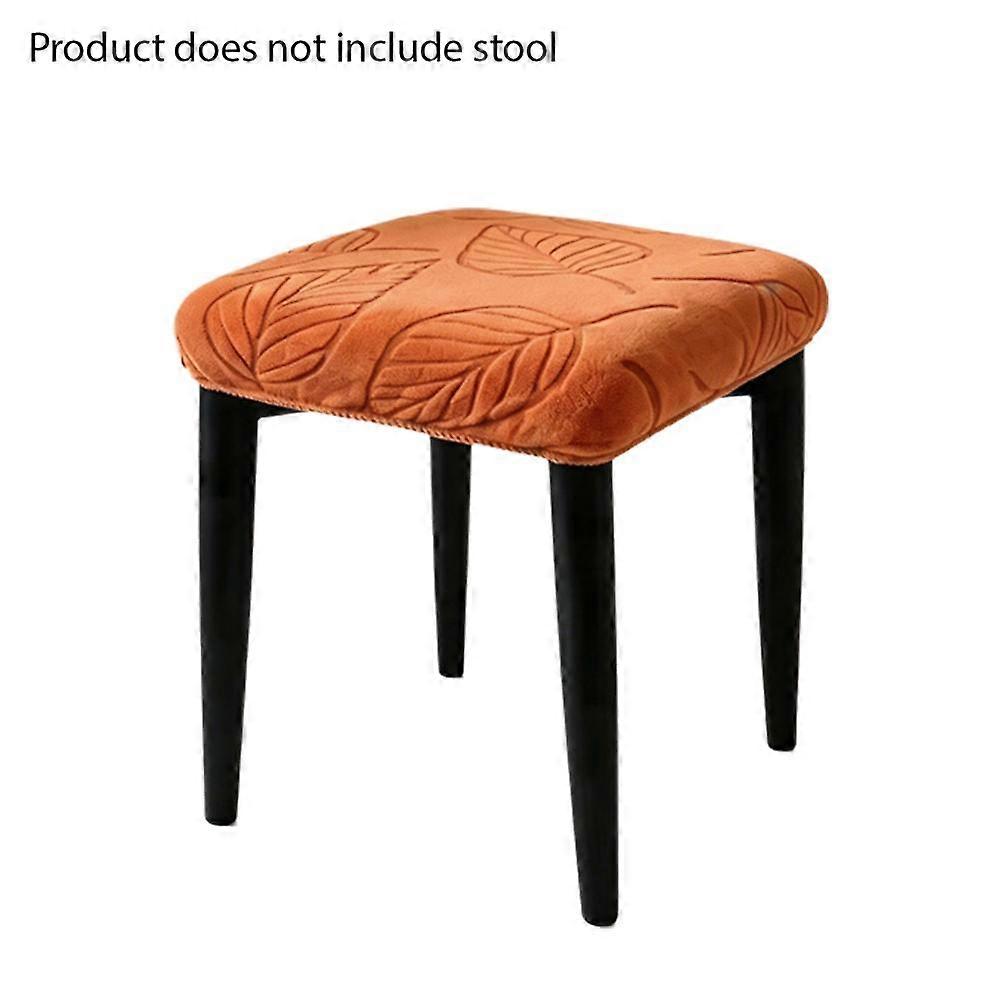 Stretchable Stool Cover Leaf Pattern For Dining & Bar Chairs