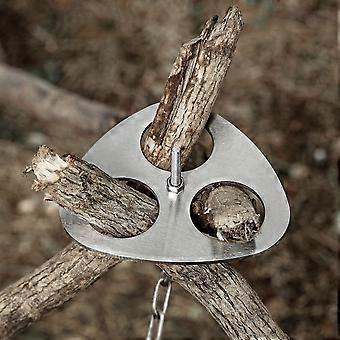 Schwenkbarer Grill, faltbares Lagerfeuer-Grillstativ für den Außenbereich, Campingstativ, tragbares Campingstativ mit Topfhalterung, Grillrostaufhänger