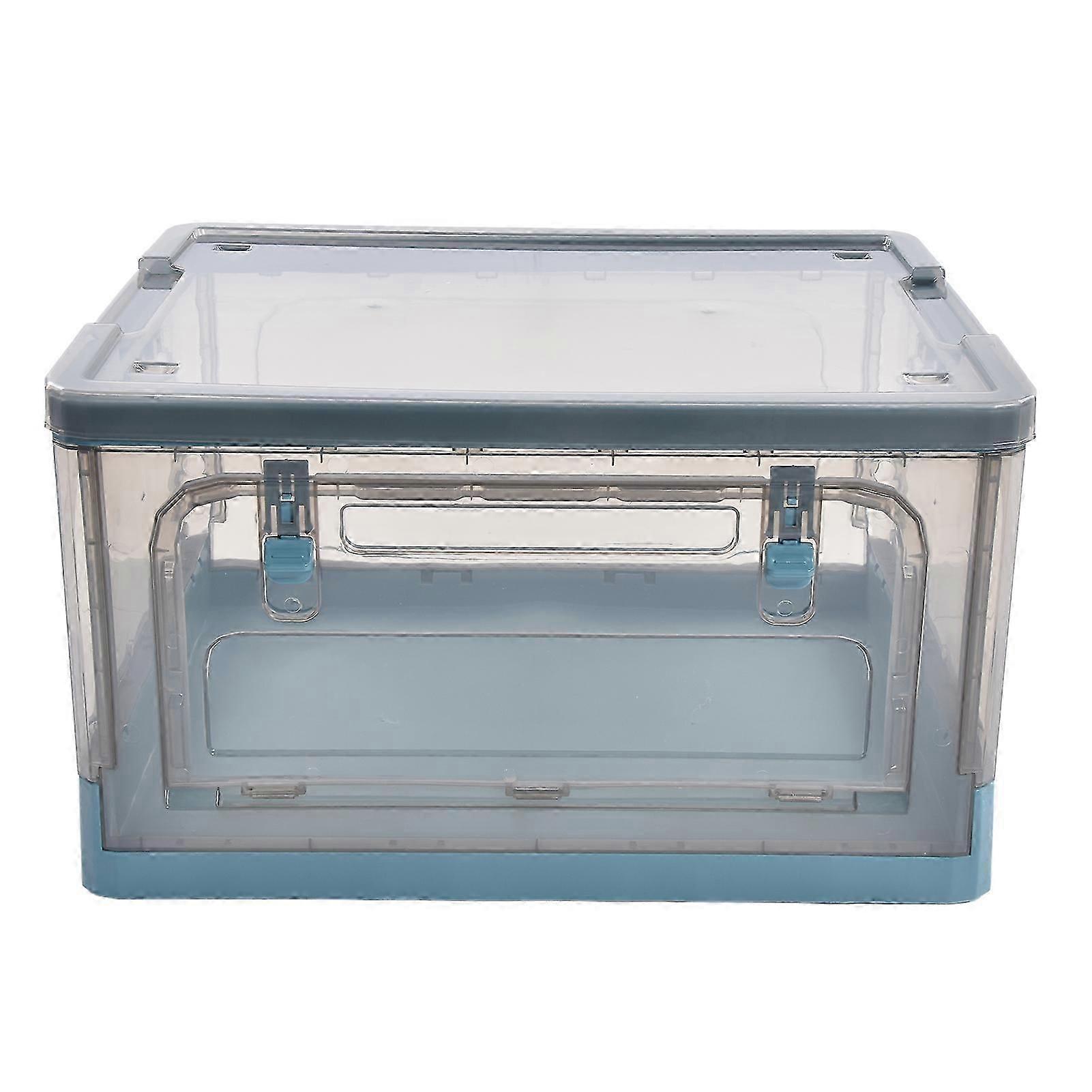 2026 Suitable Lidded Storage Bins PP Stackable Containers Collapsible Storage Boxes with Double Door 55L