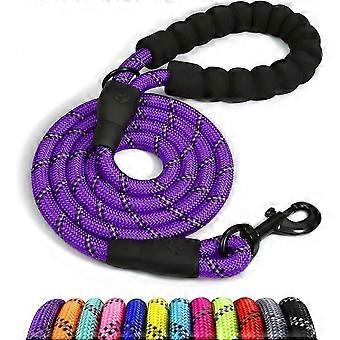 Dog Rope,Nylon w/Handle and Reflective Threads,150x1.2cm,Purple