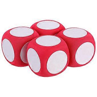 4 stk. gør-det-selv-spil 6 cm terninger store terninger klasseværelse skrivbare terninger dekorative blanke terninger spilforsyninger pc