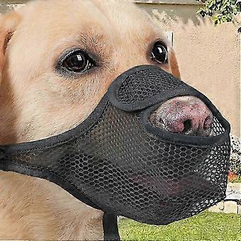 Dog Muzzle Adjustable Soft Mesh For Home Vet Visits And Training Prevents Nibbling And Licking Lightweight Bark Control