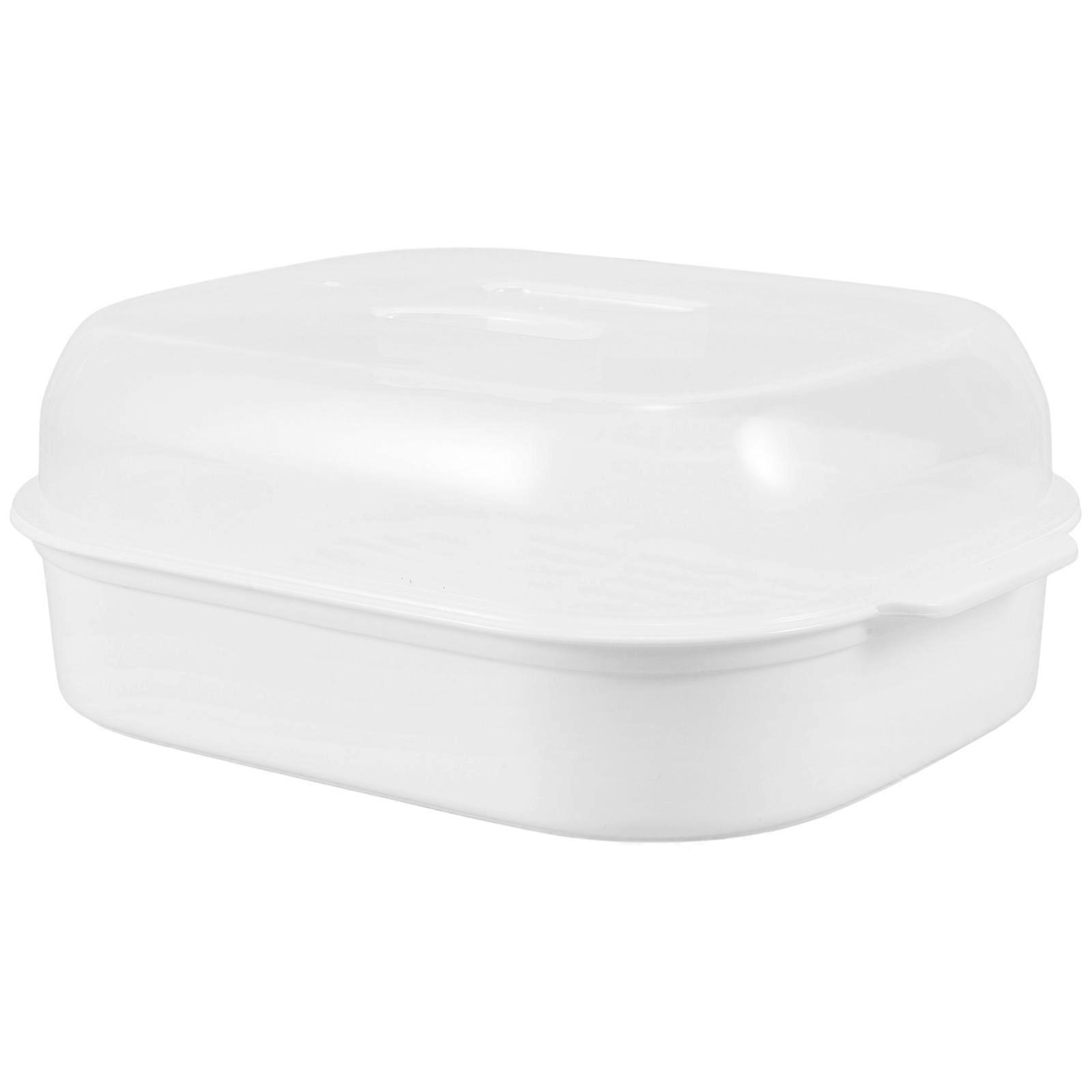 Microwave Vegetable Steamer for Cooking with Lid 3Pcs Transparent Set