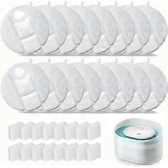 Kit com 16 filtros de reposição para bebedouro Petlibro Capsule Dog Fountain PLWF008, incluindo esponjas de pré-filtro para bomba.