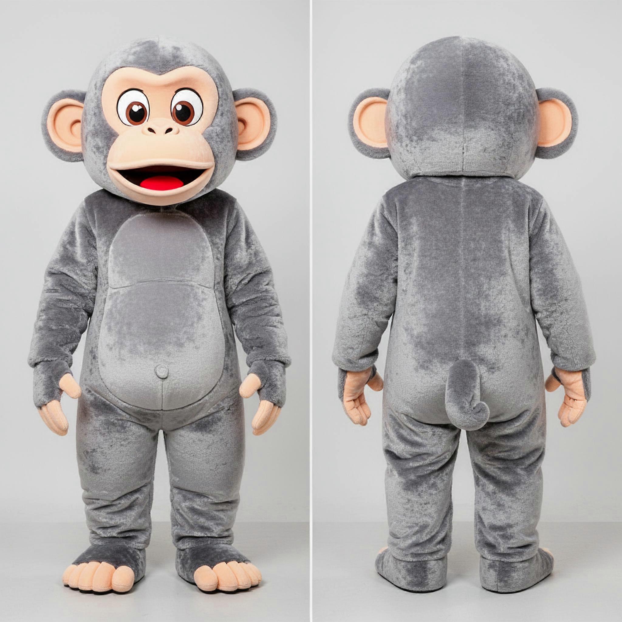 MASTICOT Silver Plush Chimpanzee Mascot