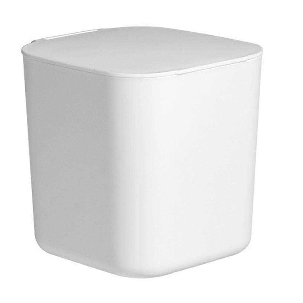 Versatile Garbage Can for Desktop Use Plastic Trash Bucket with Lid