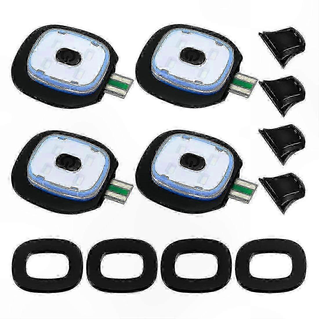 LED Beanie Hat with USB Rechargeable Light, 4-Pack, Adjustable Brightness Modes