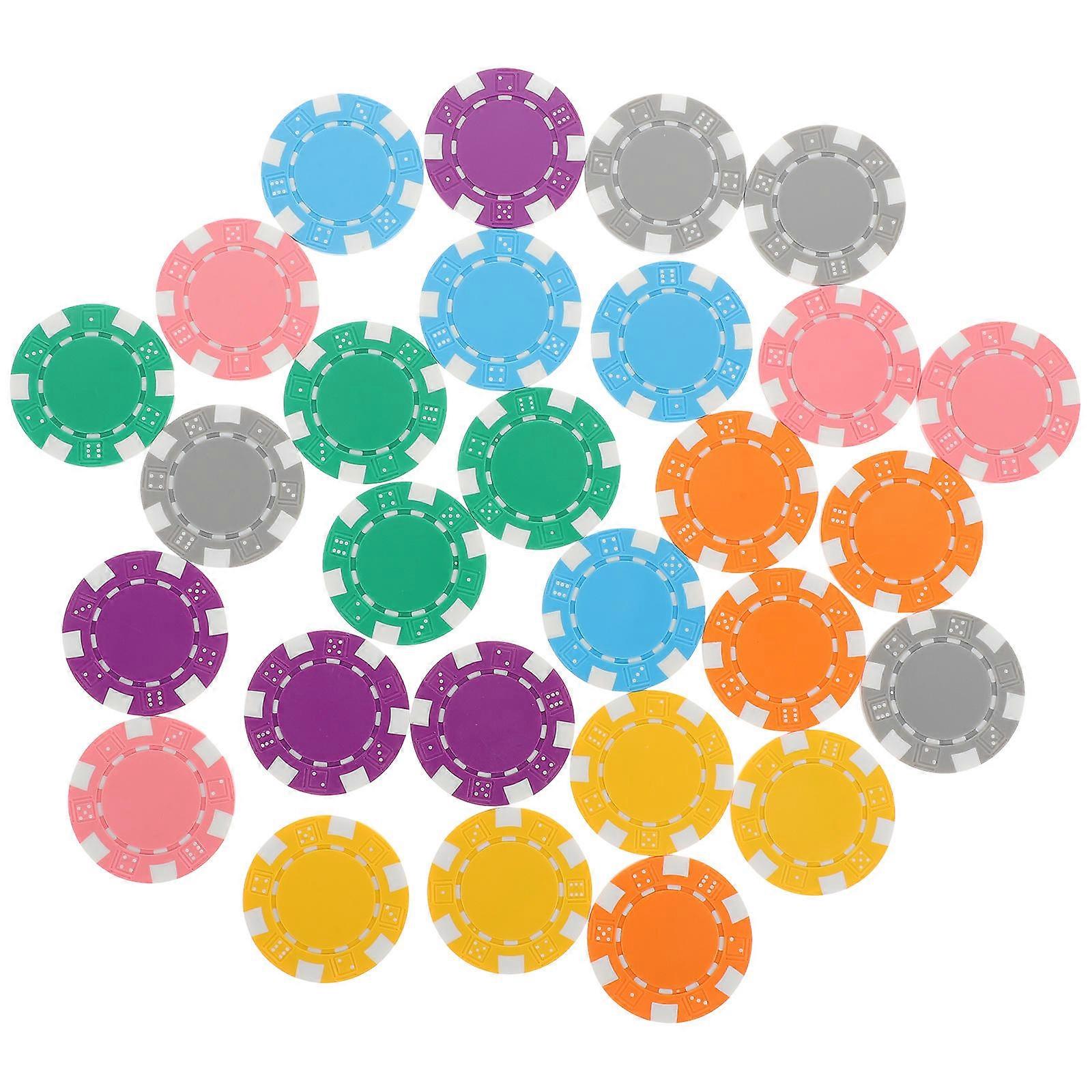 Poker Chips Set for Board Game Counting 112Pcs Plastic Assorted Chips