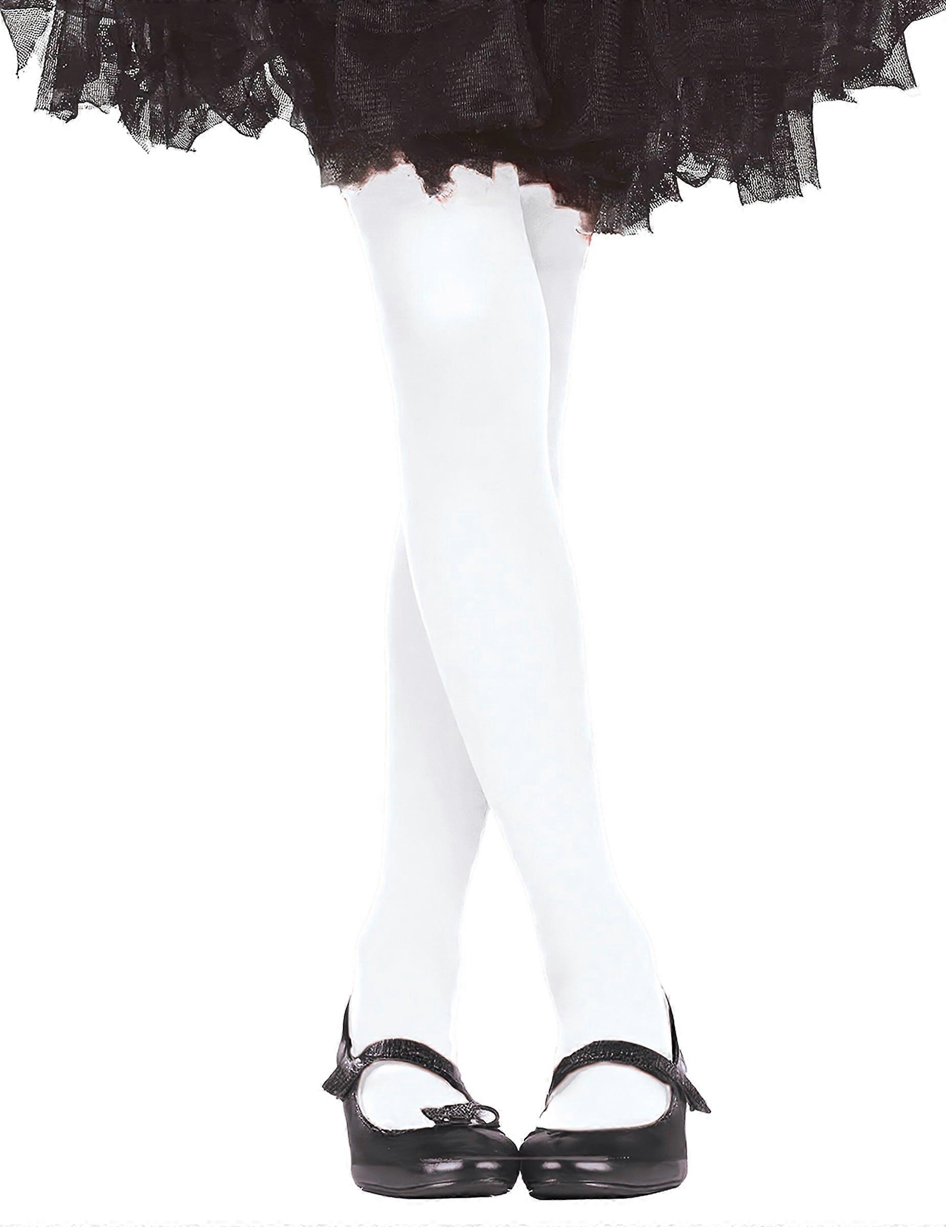 White opaque tights for children