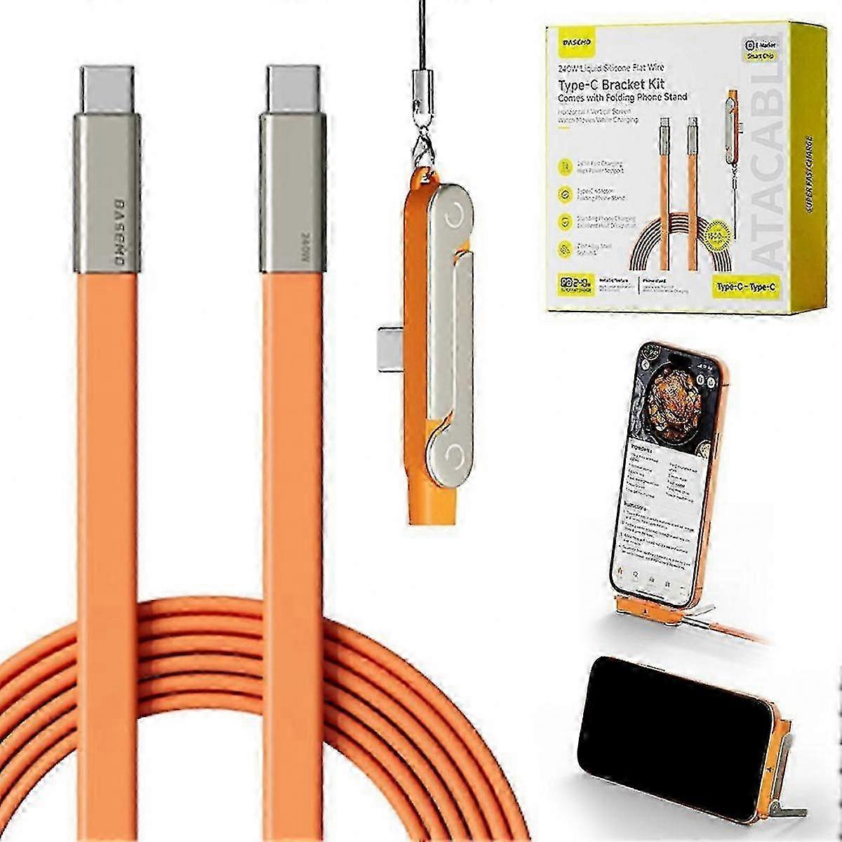 Basemo 240W Fast Charging Cable compatible with iPhone 17 & Huawei Type-C Devices