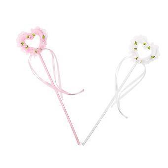 Heart Fairy Wand Children Fairy Stick for Party Decoration 2Pcs Set