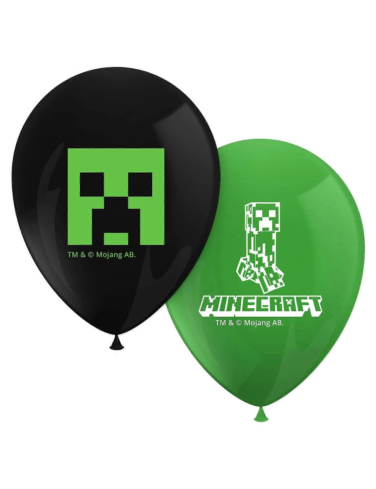 8 Ballons en latex imprimés Minecraft