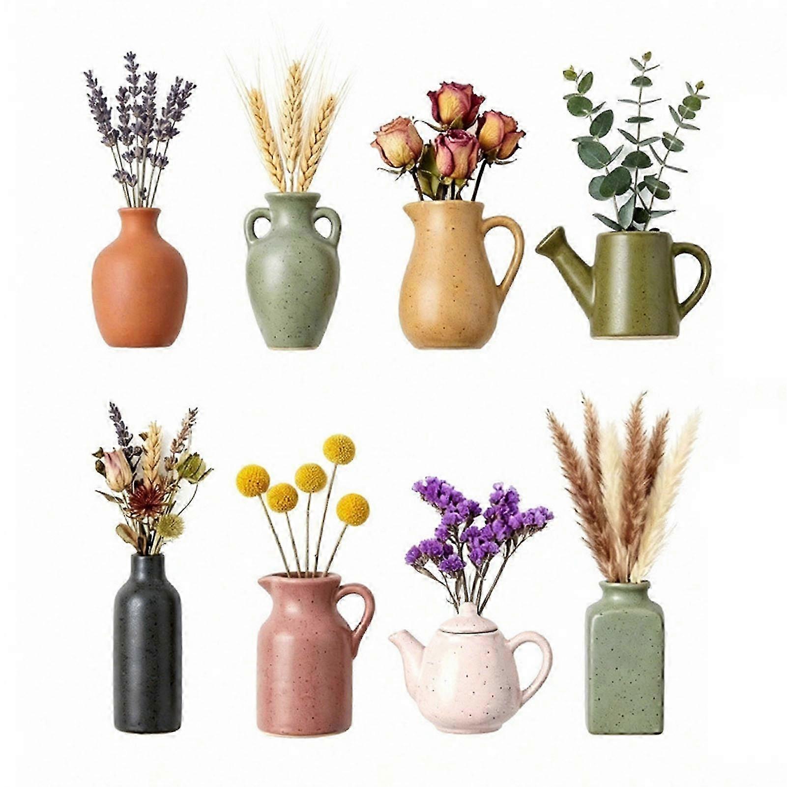 Ceramic Flower Vase Fridge Magnet