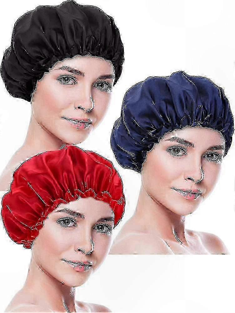 3-Pack Adjustable Satin Sleep Turbans