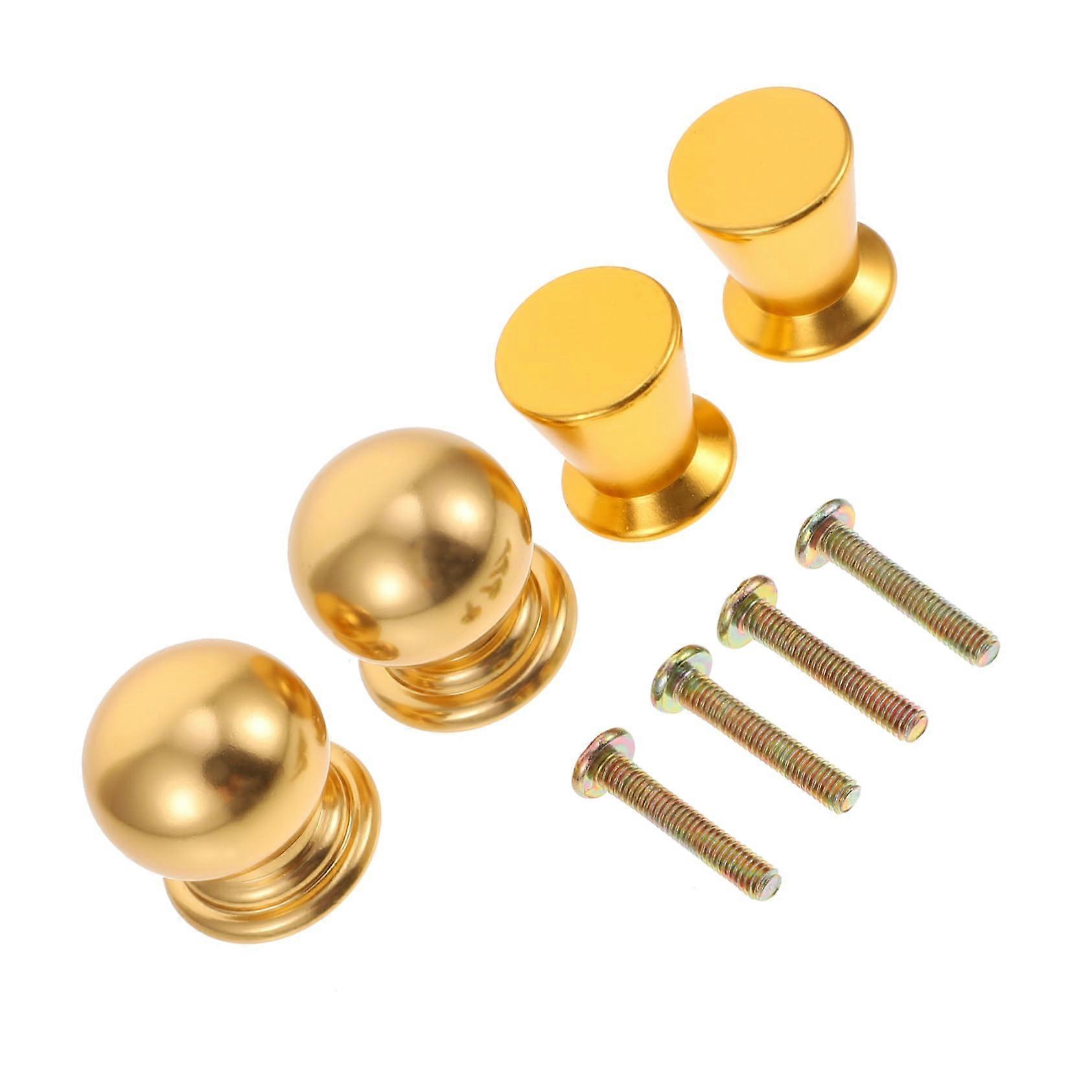Brushed Gold Cabinet Knobs and Drawer Pulls Set, Stylish Ring Pull, Durable Aluminum, Easy SingleHole Install