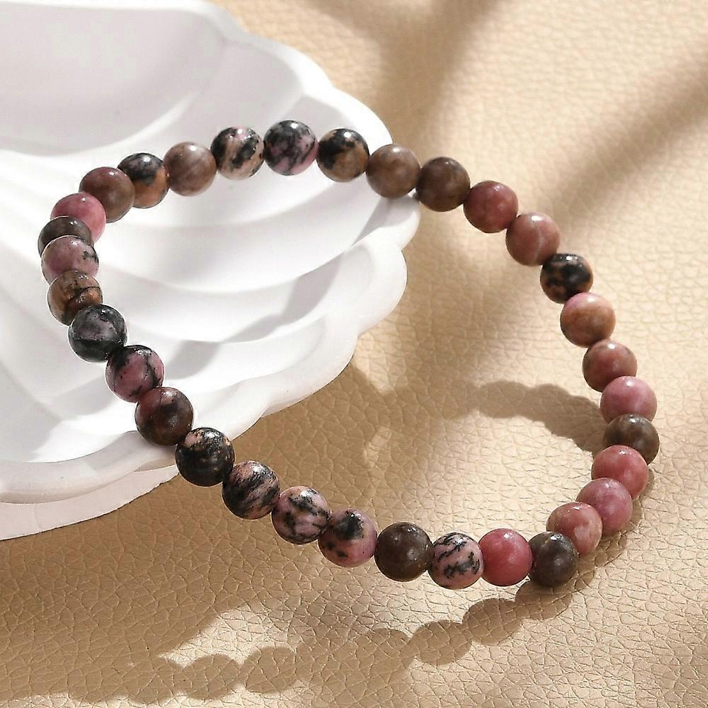 Natural Rhodonite Stretch Bracelets 2 inch(5.2cm)