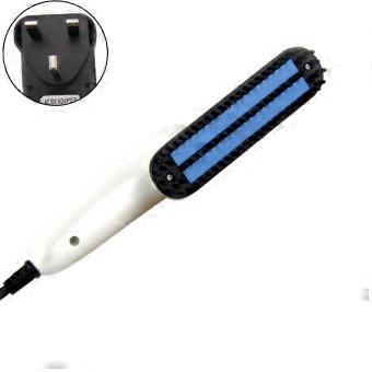 Beard Straightener Comb for Men and Women, Foldable Electric Hair Styling Brush with UK Plug