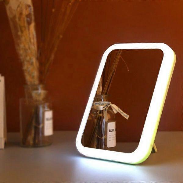 Portable Makeup Mirror with Touch Control + LED Lighting