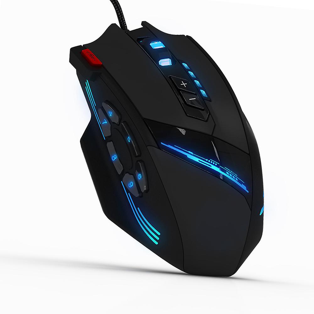 Wired Usb Optical Gaming Mouse 12 Programmable Buttons Computer Game Mice