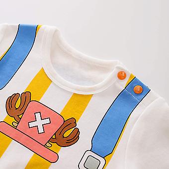 Veeki Newborn Baby Boys Girls Anime Romper Cotton Long Sleeve Infant Cosplay Costume Jumpsuit Outfit, 3-6 Months, 66CM, G-Orange