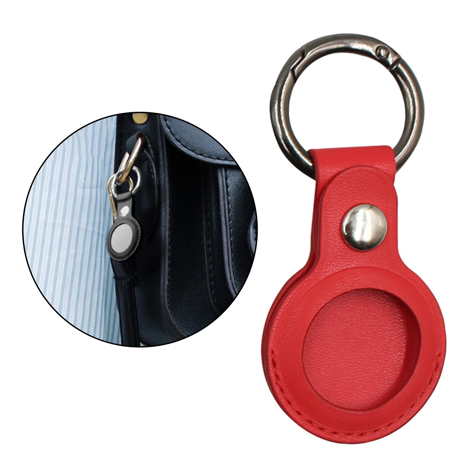 PU Protective Cover Case Sleeve Protector for Apple AirTags Tracker Red